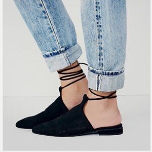 Free People Jeffry Campbell Black Suede Mule Shoes